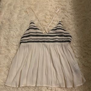 Knit top with flowy bottom